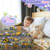 Personalized Construction Trucks Blanket for Girl Boy Custom Construction Dump Truck Baby Blanket with Name Soft Swaddle Toddler Blanket with Truck for Baby Shower Infant Crib Stroller Sofa Bed30 x40 view 2