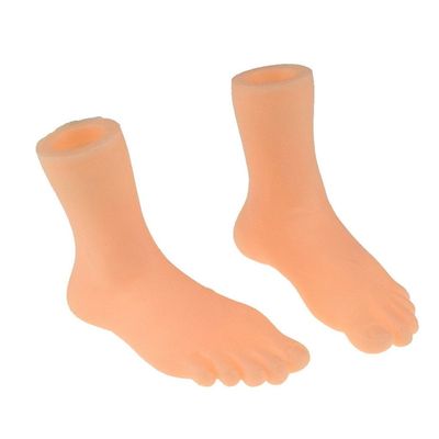2Pcs Mini Foot Shape Finger Sleeve, Realistic Soft Rubber Novelty Finger Prop, Funny Prank Accessory for Party Decor & Desktop Stress Relief