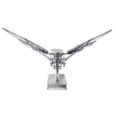 Victmax Metal Bionic Flying Fish Wing-Flapping Model, Dynamic Mechanical Sculpture with Flapping Flaps, Desktop Art Display Collectible (Finished Version)