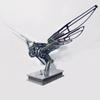 Victmax Metal Bionic Flying Fish Wing-Flapping Model, Dynamic Mechanical Sculpture with Flapping Flaps, Desktop Art Display Collectible (Finished Version) view 2