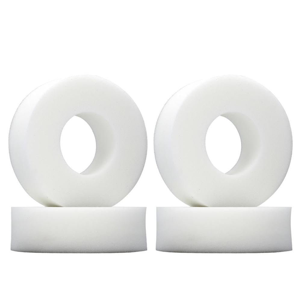 PDDSETorn RC Crawler 1.9 Tire Inserts Soft Outer Foam Inserts 4pcs for 1.9inch Tires Replacement(4pcs White)