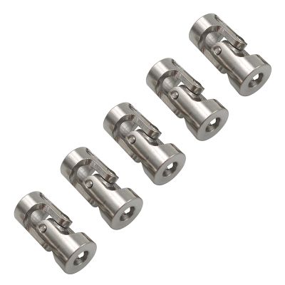 5PCS RC Universal Joint Coupling Metal U Joint Shaft Coupler 2mm to 10mm Motor Shaft Connector for RC Boat Car Drive Shaft(10 * 10mm)