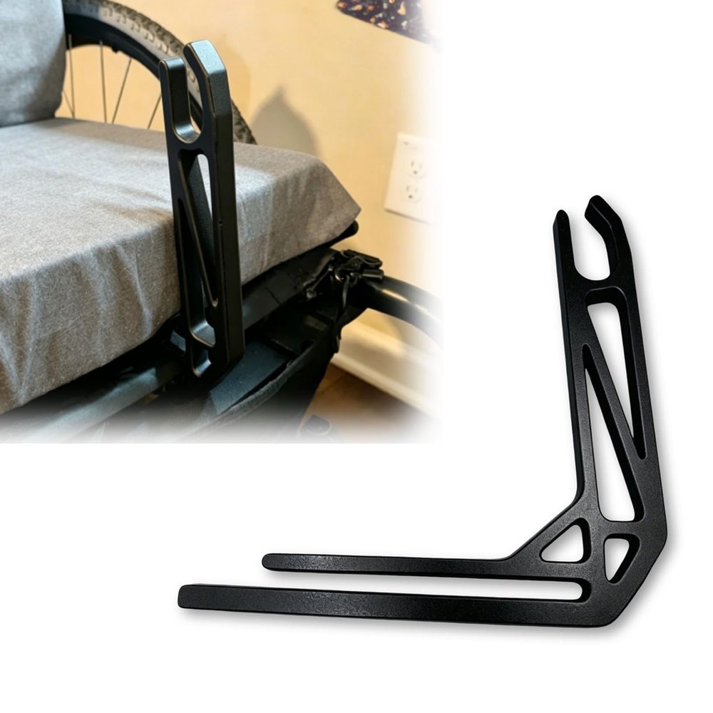 Wheelchair Shopping Bag Hook Hands-Free Mobility Aid, Fits Wheelchairs with Under-Seat Metal Support Bar, Ideal for Daily Errands Gift