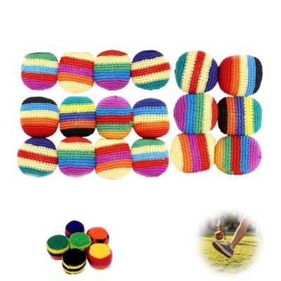 Hand-Made Knitted Footbag Sack, Hand-Made Knitted Footbag Sack,Crochet Kick Bags for Outdoor Party Game (18pcs)