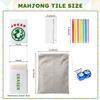 VETEB American Mahjong Tile Set Rainbow Shades Watercolor Brush Stripes Seamless Strip Watercolor 166 Acrylic Mahjong Tiles 1.4" Large Mahjong Game Set with Bag and Accessories for Gift Travel Party view 2