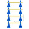 Hotainoys Dog Obstacle Course Set, Puppy Play Gym, Adjustable Hurdles & Training Tools for Backyard, Blue Cones & Yellow Poles (9.06in Cones, 39.37in Poles) Dog Obstacle Course Backyard view 2