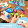 kowgical Color Matching Challenge Game, 1-2 Player Color Stacking Puzzle Game, Board Games for Adults Teenager, Interactive Desktop Game Birthday Party Gifts (Colorful Two-Player) view 2