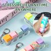 3-Pack Keyboard Fidget Keychain with LED Lights Stress Relief Clicker Toy Perfect for Office, Study & Gift Giving, Cute Keychain for Adults & Kids (Colorful) view 2