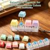 3-Pack Keyboard Fidget Keychain with LED Lights Stress Relief Clicker Toy Perfect for Office, Study & Gift Giving, Cute Keychain for Adults & Kids (Colorful) view 3