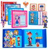 Flamax 4-in-1 Magnetic Face Toy & Dress Up Dolls for Kids, 160+ Pcs Magnet Puzzles Game, Girl, Boy, Faces, Occupation Magnet Dress-Up Doll Pretend Play Set, Magnetic Face Toy & Dress Up Dolls view 1