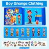 Flamax 4-in-1 Magnetic Face Toy & Dress Up Dolls for Kids, 160+ Pcs Magnet Puzzles Game, Girl, Boy, Faces, Occupation Magnet Dress-Up Doll Pretend Play Set, Magnetic Face Toy & Dress Up Dolls view 2