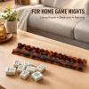 EL EastLane Magnetic Mahjong Rack Set, 20 in Acrylic Pusher Rack, Tortoiseshell Mahjong Accessory, 4 Packs, White view 2