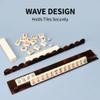EL EastLane Magnetic Mahjong Rack Set, 20 in Acrylic Pusher Rack, Tortoiseshell Mahjong Accessory, 4 Packs, White view 3