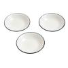 lstyty Montessori Small Ceramic Plates Set, Blue Rim Mini White Dishes, Practical Life Accessories for Sorting (3pcs) view 1