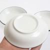 lstyty Montessori Small Ceramic Plates Set, Blue Rim Mini White Dishes, Practical Life Accessories for Sorting (3pcs) view 2