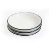 lstyty Montessori Small Ceramic Plates Set, Blue Rim Mini White Dishes, Practical Life Accessories for Sorting (3pcs) view 3