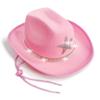 Bemonew Rhinestone Cowboy Hat, Sparkly Cowgirl Hat with Glitter Star for Party Festival, Adjustable Western Cap for Girls and Boys view 3