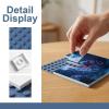 Building Block Puzzle Ornament, Deep Sea Octophant with Us Flag Printed Plastic Desktop Decor 7.57.5 Inch, Lightweight Tabletop Ornament for Home Office Living Room Bedroom view 3