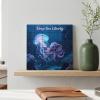 Building Block Puzzle Ornament, Deep Sea Octophant with Us Flag Printed Plastic Desktop Decor 7.57.5 Inch, Lightweight Tabletop Ornament for Home Office Living Room Bedroom view 4
