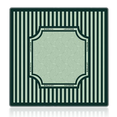 Cquwb Green Mahjong Mat 31.5"x31.5", Mid Century Modern Green Striped Non-Slip Noise Reduction Gaming Mat for American Mahjong Poker Card Board Games Dominoes