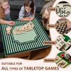 Cquwb Green Mahjong Mat 31.5"x31.5", Mid Century Modern Green Striped Non-Slip Noise Reduction Gaming Mat for American Mahjong Poker Card Board Games Dominoes view 4