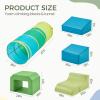 JungleDove PU Leather Foam Climbing Blocks: with Toddler Crawl Tunnel Toy view 2