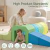 JungleDove PU Leather Foam Climbing Blocks: with Toddler Crawl Tunnel Toy view 3