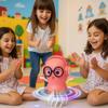 Dancing Jellyfish Baby Toy with LED Lights & Twisting Tentacles 360 Rotating Musical Crawling Toy with Obstacle Avoidance Interactive Light Up Toddler Toy for Kids Boys & Girls 1+ Year view 2