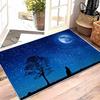 2x3 Moon Celestial Door Mat for Entryway, Blue Moon Night Rugs for Bedroom Living Room Decor, Washable Starry Sky Small Rug, Non-Slip Low Pile Front Door Rug Do-W13 view 4