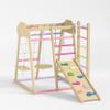 Indoor Jungle Gym 9-in-1 Wooden Climbing Playset with Slide and Swing view 1