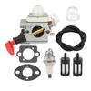Compatible with FS50 FS50C HT56 HT56C KM56 KM56C KN56 FS56 FS56C FS70 FS70C FS70 Brushcutter C1M-S267A FS40 Carburetor 41441200603(GRAY) view 1
