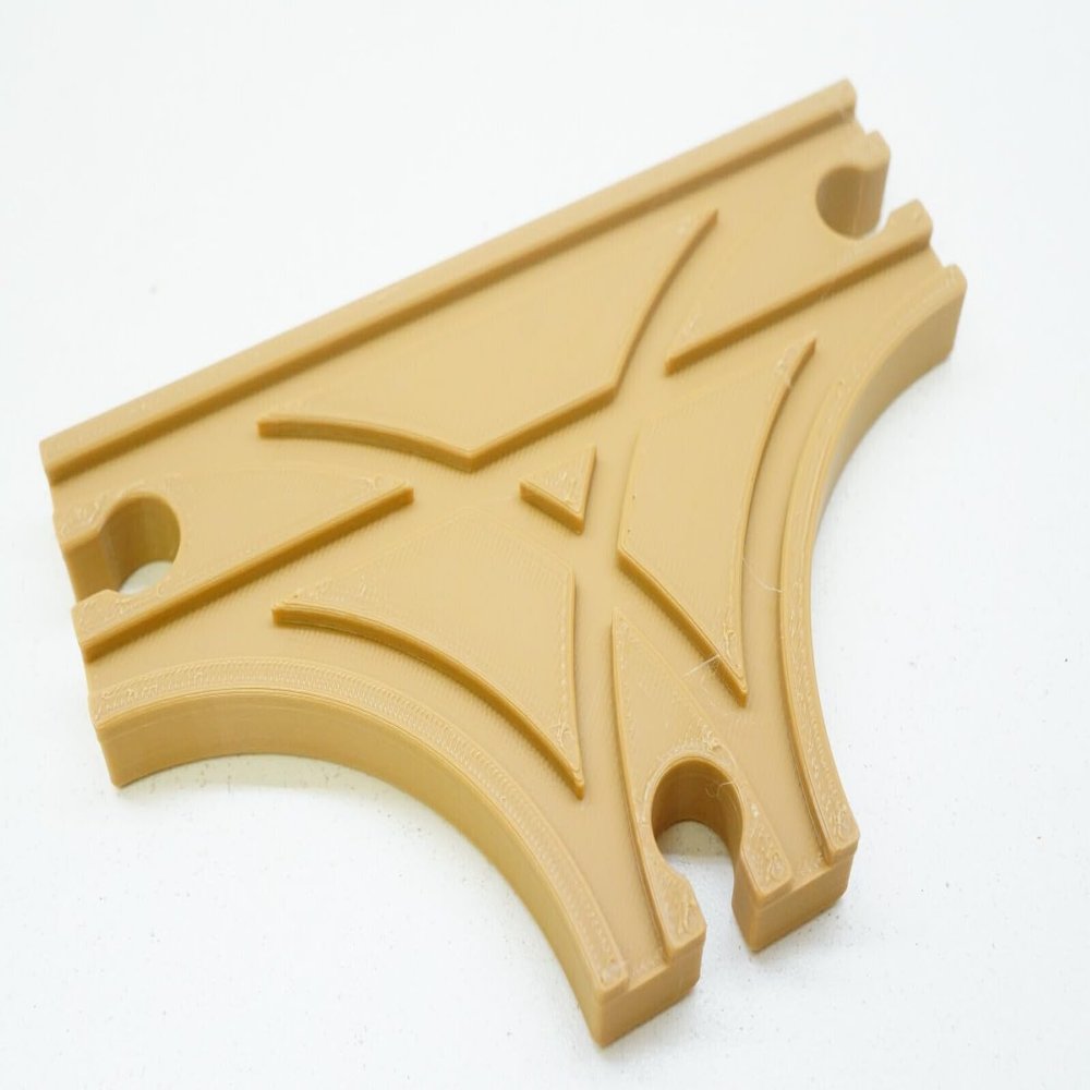 3DEXL T Crossing Track Compatible with Thomas BRIO IKEA Train Sets *Brown*