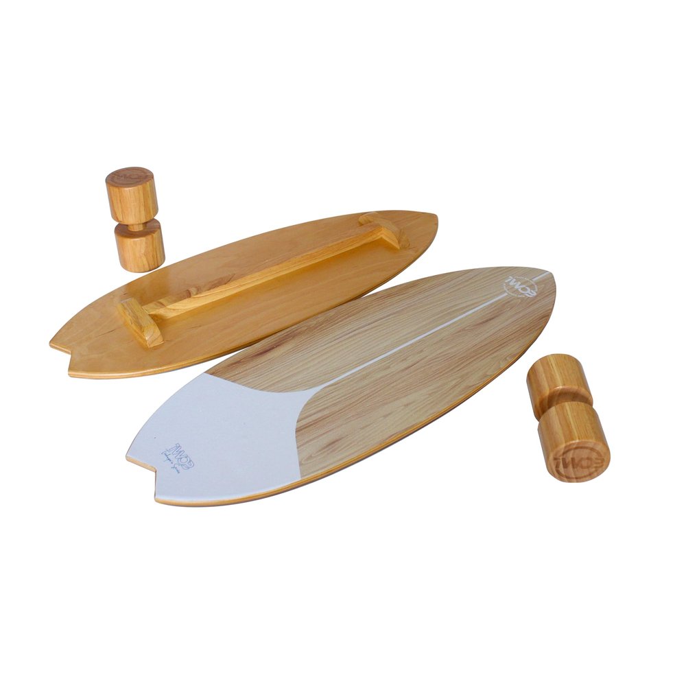 TWOB-SPORT Balance Board - Finest Balance Boards - Patented Rolling System - Fitness Balance Training - Yoga Balance Exercises - Skateboard Surf Training (Teahupoo Curve)