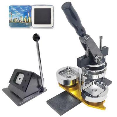 JHNKOJ Fridge Magnet Button Maker Machine with Paper Cutters, 50 Mm Button Maker Machine with 100 Sets of Consumables