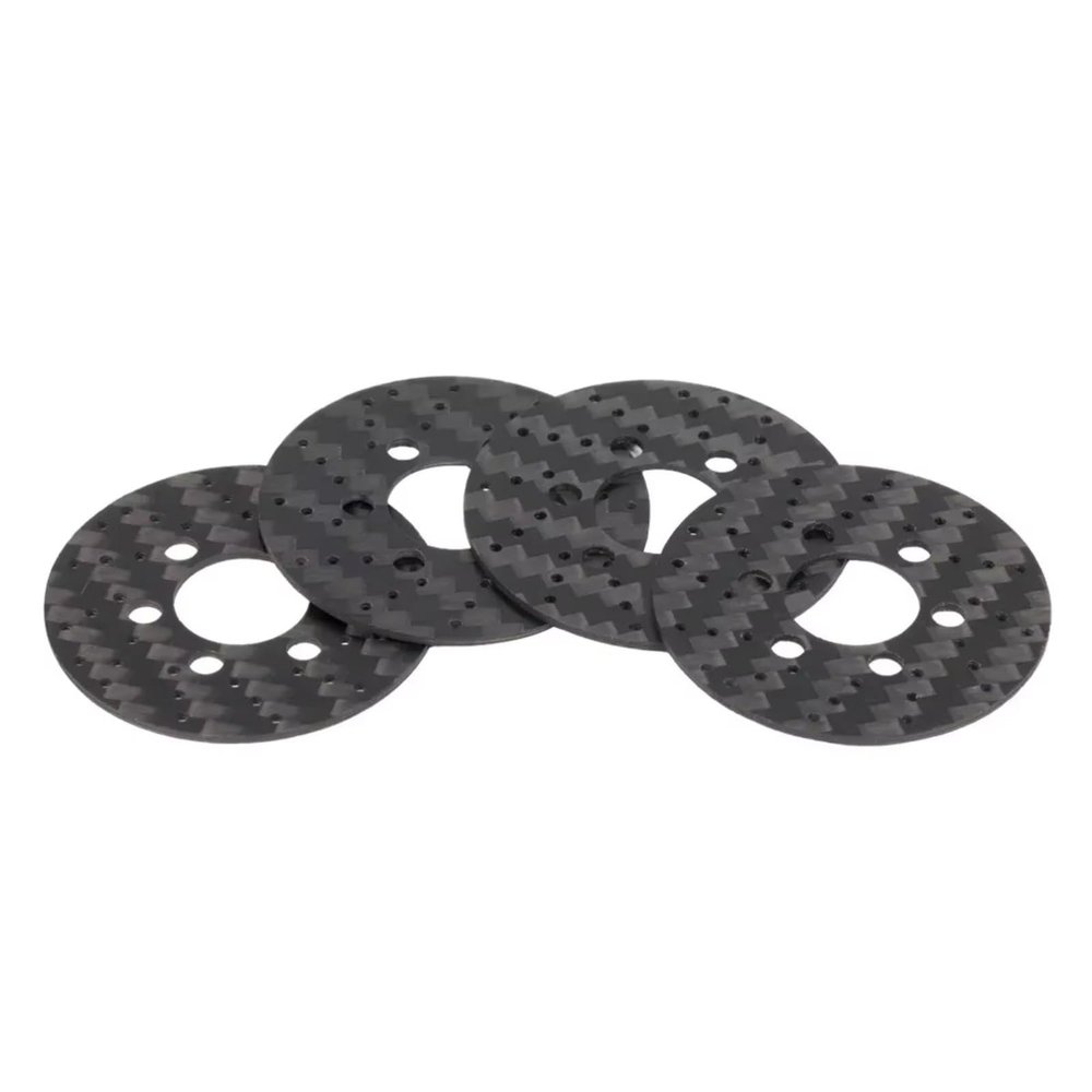 RC Modifications Spare for TRX4 for SCX10 1.9 2.2 1/8 1/10 4Pcs 1MM Carbon Fiber SLW Scale Brake Rotors RC Crawler Rigs Beadlock Wheels Rim Upgrade Parts