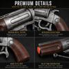 Classic Sci-Fi Western Foam Pistol Prop for Cosplay & Display, High Density Foam Collectible, Oversized Retro Futuristic Sidearm, Ages 15+ view 4