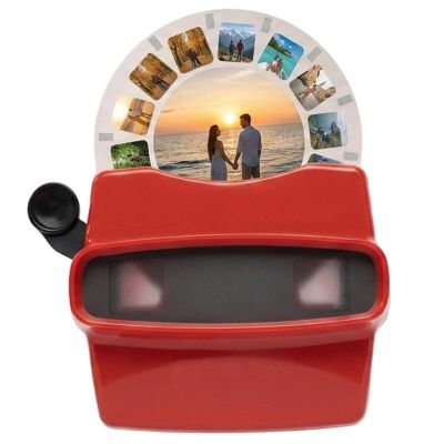 Custom Photo Viewfinder, Personalized Text 3D Retro Reel View Finder Customize Photo Gifts for Couples Unique Birthday Anniversary for Her Him Women Men for Dad (Style 2 Upgraded)