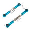 Adjustable Pull Rod for 08242 06016 1/10 2pcs 106017 166017 Metal Front Rear Linkages Alloy for Sonic Servos Link Upgrade Part for 94111 94188 view 2