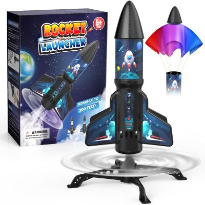 Spinner Rocket Launcher for Kids 200ft Self Launching Rocket Toy Gift
