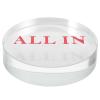 BESPORTBLE Large Red Crystal Glass Poker Chips Double Layer Dealer Button for Hold'em and Home Poker Games, Collectible Game Tokens for Gambling and Tournament Play view 1