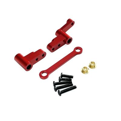 COMODO Metal Steering Transmission Assembly for 1/14 RC Car Compatible with 14301 14302, Replacement Drivetrain Part(Red)