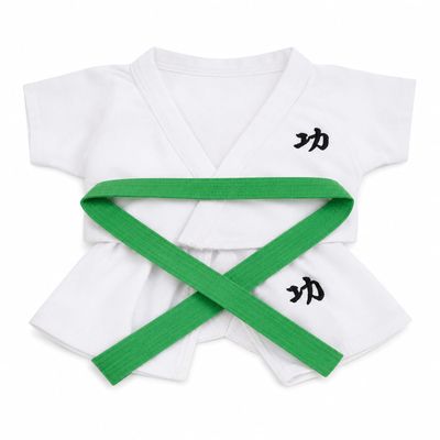Karate Outfit w/ 5 Color Belts for 8-Inch Teddy Bears & Stuffed Animals