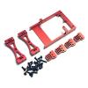 RC Accessories Compatible with WPL C14 C24 B14 B24 1/16 RC Car Upgrade Parts Metal Servo Mount Bracket Beam Crossbeam Shock Mount(Red) view 1