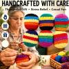 Hand-Made Knitted Footbag, 6/12/24 PCS Knitted Hacky Bag Set, Crochet Kick Bags for Adults, Colorful Juggling Footbag for Outdoor Party Game, Handwoven Toss Pack (6PCS) view 3