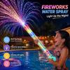 2026 Upgraded Glowing Rainbow Led Water Blaster, Pull Push Fireworks Water Gun with Lights,Light Up Fire Water Gun, Summer Pool, Backyard, Beach, Birthday Party Outdoor Game (4pcs) view 2