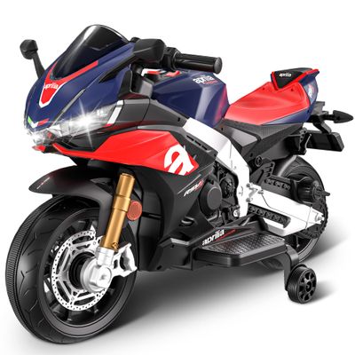 Leisrideon 12V Licensed Aprilia RSV4 Kids Electric Motorcycle