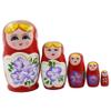 Gemuseeee 5-Layer Wooden Russian Nesting Dolls Matryoshka Dolls for Kids Traditional Folk Art Home Decor Present view 1