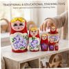 Gemuseeee 5-Layer Wooden Russian Nesting Dolls Matryoshka Dolls for Kids Traditional Folk Art Home Decor Present view 3
