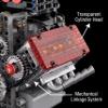 AWEJRIX 500+ PCS V8 Engine Model Building Kit, Mechanical STEM Toy for Adults, Transparent Cylinder Head with Piston Linkage, Creative Collectible Desktop Display view 2