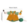 Muspeczenith Gardener Desk Goose Outfits 7 Inch Mini Desktop Goose Clothes with Flower and Shovel (Multi-Color, S) view 2